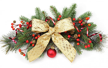 Merry Christmas!, golden, white, craciun, berry, green, ball, christmas, red, card, bow HD wallpaper