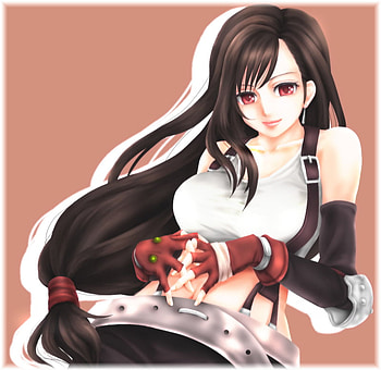 Tifa Lockhart, games, tifa lockheart, brown background, final fantasy vii, final fantasy, final fantasy 7, long hair, tifa, anime, video games, ff7, female HD wallpaper