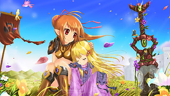 Cute Anime Girl In Ice Holding Cat - Z HD wallpaper