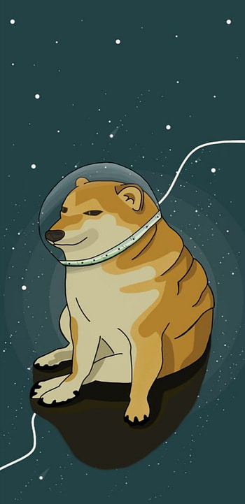 Cheems, Space, Astrounaut HD phone wallpaper