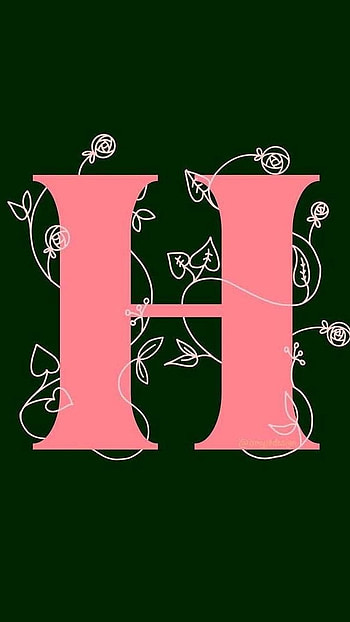 H Name, Pink HD phone wallpaper
