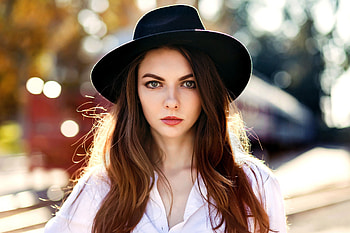 Looking straight, girl model, beautiful HD wallpaper