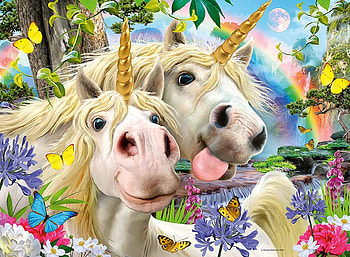 Funny unicorns, art, fantasy, unicorn, cute, funny, tongue HD wallpaper