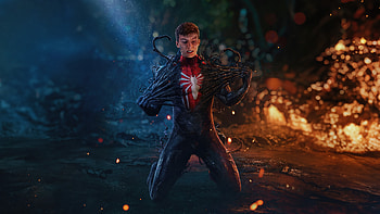 Peter Ripping Off The Symbiote Venom, spiderman-2, spider-man-2, spiderman, superheroes, ps5-games, ps-games, 2023-games, games, artwork, artist, digital-art HD wallpaper