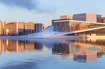 Oslo Opera House, Winter in Oslo, City break, Norwegian architecture HD wallpaper