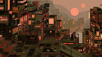 Pixel Art, Artistic, City HD wallpaper