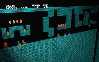 Lambda Core 3D Underground Nintendo 8-Bit Retro HD wallpaper