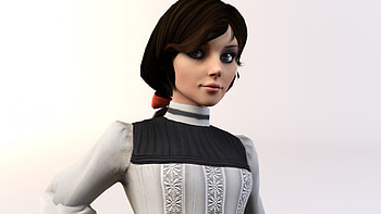 Elizabeth, blue eyes, video game, girl, long hair, Bioshock infinite HD wallpaper