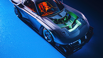 Scifi Neon Car Ride , cars, neon, scifi HD wallpaper