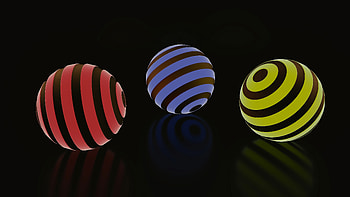 3D, Stripes, Streaks, Ball, Glow, Balls HD wallpaper