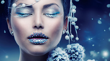 ღ, Face, Girl, Winter, Decoration, Model, Makeup HD wallpaper