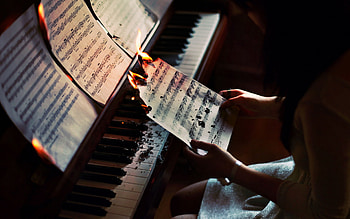 Notes, Piano HD wallpaper