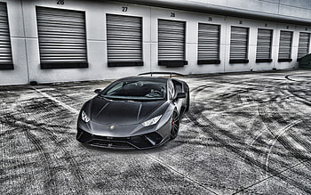 Lamborghini Huracan, LB724, black sports coupe, new black Huracan, supercars, Italian sports cars, Lamborghini HD wallpaper
