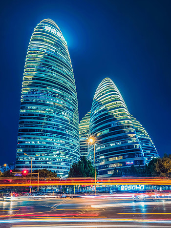 Cities, Architecture, Building, Bright, Skyscrapers, Backlight, Illumination HD phone wallpaper