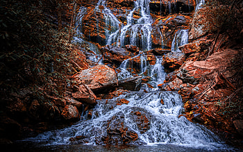 Waterfalll, waterfall, nature, rocks, water HD wallpaper