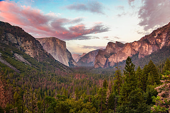 Tunnel View At Dusk Yosemite , yosemite, dusk, nature HD wallpaper