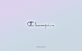 Champion logo, cut out 3d text, white background, Champion 3d logo, Champion emblem, Champion, embossed logo, Champion 3d emblem HD wallpaper