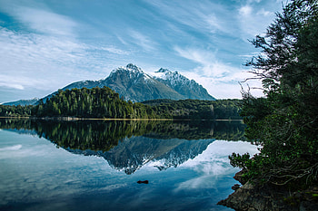 Nature, Trees, Mountains, Vertex, Lake, Reflection, Forest, Tops HD wallpaper