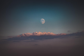 Nature, Sky, Twilight, Clouds, Moon, Dusk, Evening HD wallpaper