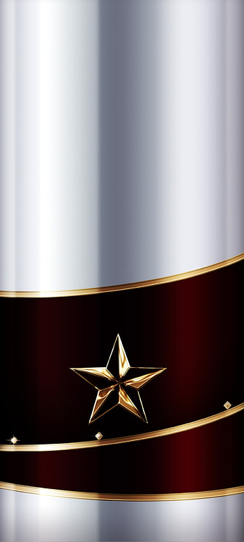 Gold White Star, sky, electric blue, pastel, premium, metal, silver, Golden HD phone wallpaper