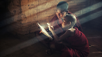 buddhism, buddha, disciples HD wallpaper