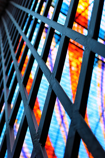 Glare, Miscellanea, Miscellaneous, Multicolored, Motley, Grid, Metal, Metallic HD phone wallpaper