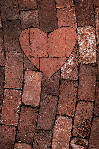 Love, Miscellanea, Miscellaneous, Road, Bricks, Heart HD phone wallpaper
