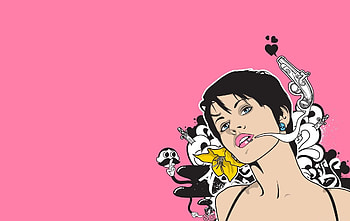 Vector, Weapon, Patterns, Girl, Face HD wallpaper