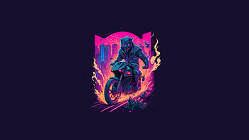 Neon 80s Panther, artist, artwork, digital-art, minimalism, minimalist HD wallpaper