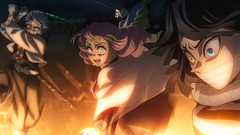 Kimetsu no Yaiba, Demon Slayer: Kimetsu no Yaiba, Anime, Sanemi Shinazugawa, Mitsuri Kanroji, Obanai Iguro HD wallpaper