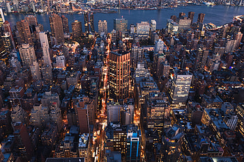 Cities, City, Building, Lights, View From Above, Road HD wallpaper