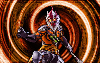 Wukong, GFF, orange grunge background, Garena Fire, vortex, Garena Fire characters, Wukong Skin, Fire Battlegrounds, Wukong Fire HD wallpaper