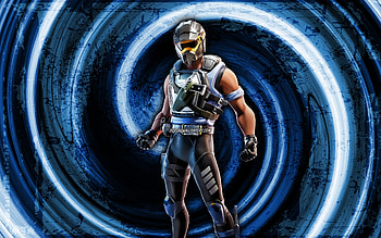 Wake Rider, blue grunge background, Fortnite, vortex, Fortnite characters, Wake Rider Skin, Fortnite Battle Royale, Wake Rider Fortnite HD wallpaper