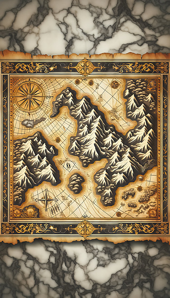Vintage Treasure Map , map, vintage, mountain HD phone wallpaper