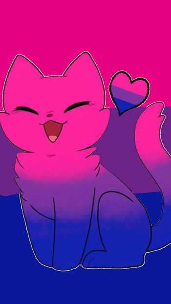 Bi cat, art, pink HD phone wallpaper