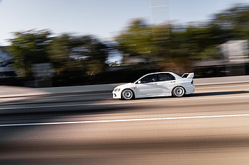 Mitsubishi Lancer Evo IX — Motion, Car, Mitsubishi Lancer Evolution IX HD wallpaper