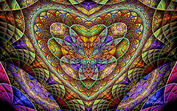 Colorful, fractal, pattern, art HD wallpaper