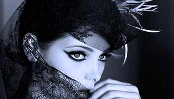 Mistery, sexy, girl, model, black and white HD wallpaper