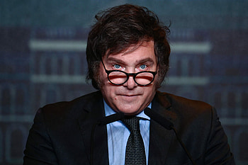 Intense Expression Portrait, Celebrity, Javier Milei HD wallpaper