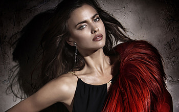irina, black, dress, look, beauty HD wallpaper