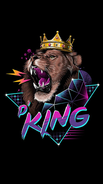 King, Lion, Crown HD phone wallpaper