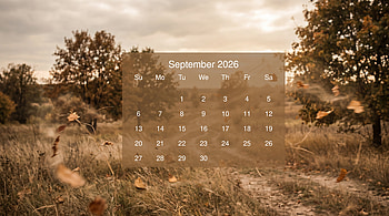 September 2026 — Autumn Calendar, September 2026 Calendar HD wallpaper