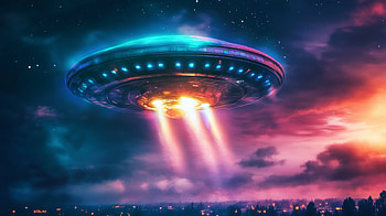 Epic UFO Invasion: A Stunning Sci-Fi, Sci Fi, UFO invasion, UFO, spacecraft, alien HD wallpaper