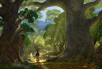 Tangled, Movie, Flynn Rider, Forest, Sunbeam HD wallpaper