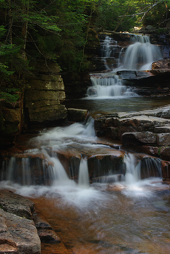 Nature, Stones, Waterfall, Flow, Stream, Lumps, Blocks HD phone wallpaper