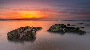 Nature, Sunset, Rock, Horizon, Stone, Lump HD wallpaper