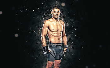 Kazula Vargas, , white neon lights, mexican fighters, MMA, UFC, Mixed martial arts, Kazula Vargas , UFC fighters, Kazula HD wallpaper