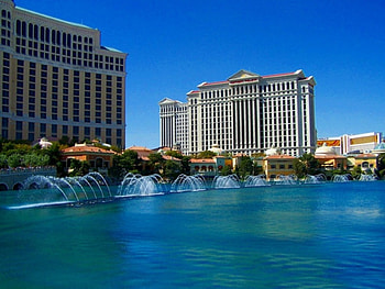 fountain, two, building, water, green HD wallpaper