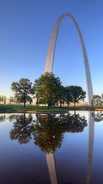 Gateway Arch, St. Louis monument, USA spotlight , Windows 10 background HD phone wallpaper