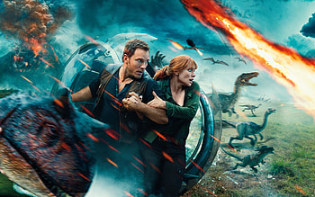 Owen and Claire, Jurassic World HD wallpaper